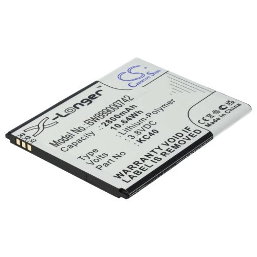 VHBW Mobiltelefon akkumulátor  Lenovo KC40-hez - 2800 mAh 3,8 V Li-polimer