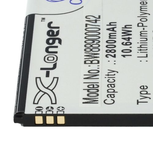 VHBW Mobiltelefon akkumulátor  Lenovo KC40-hez - 2800 mAh 3,8 V Li-polimer