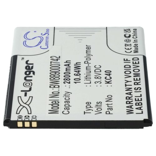 VHBW Mobiltelefon akkumulátor  Lenovo KC40-hez - 2800 mAh 3,8 V Li-polimer