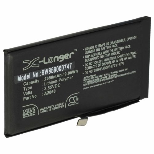 VHBW Mobile Phone Battery for Apple A2660 - 2350 mAh 3.85 V Li-polymer