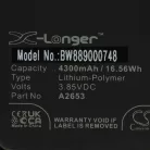 VHBW Mobile Phone Battery for Apple A2653 - 4300 mAh 3.85 V Li-polymer