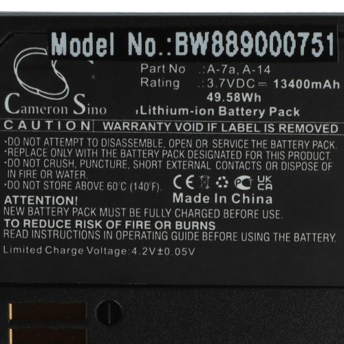 VHBW Security Camera Battery for Arlo 308-50019-01, A-14, A-7a - 13400 mAh 3.7 V Li-Ion