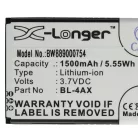 VHBW Mobiltelefon Akku für Nokia BL-4AX, BL-4XL - 1500 mAh 3,7 V Li-Ion