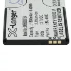 VHBW Mobiltelefon Akku für Nokia BL-4AX, BL-4XL - 1500 mAh 3,7 V Li-Ion