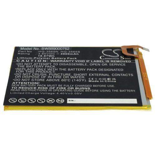 VHBW Tablet Akku Samsung HQ-3565S, HQ-3565N - 4900 mAh 3,85 V Li-Polymer