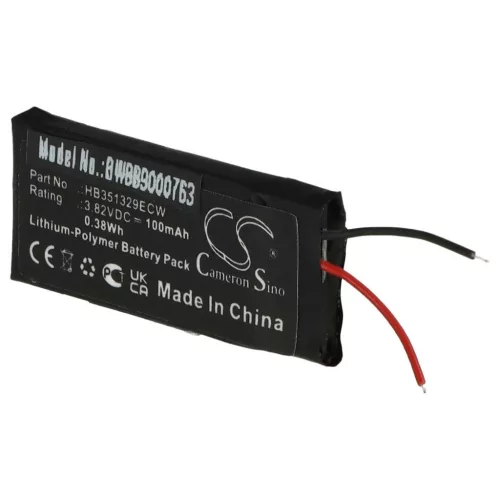 VHBW Huawei HB351329ECW Smartwatch Battery - 100mAh, 3.82V, Li-polymer