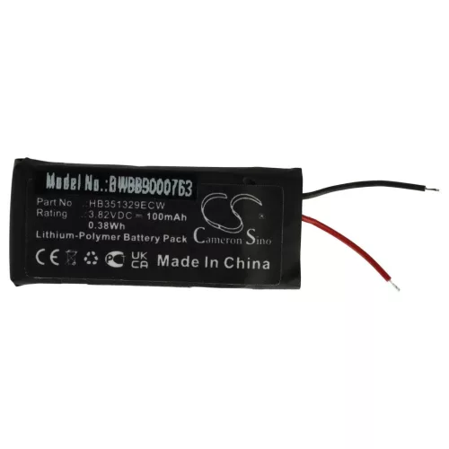VHBW Huawei HB351329ECW Smartwatch Battery - 100mAh, 3.82V, Li-polymer