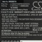 VHBW Tablet battery for ZTE LI3945T44P8HA69203 device - 4400 mAh 3.85 V Li-polymer