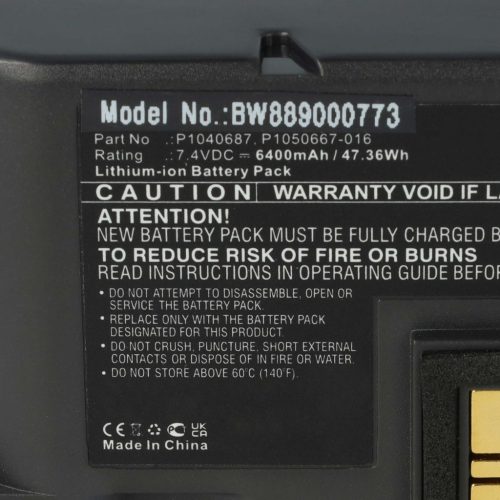 VHBW Akkumulátor  Zebra nyomtatóhoz BTRY-MPP-68MA1-01, P1050667-016, P1040687 - 6400 mAh 7,4 V Li-Ion