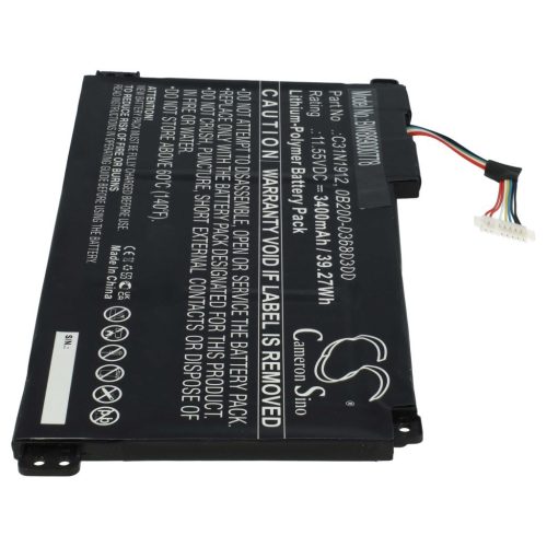 VHBW Notebook akkumulátor  Asus 0B200-03680300, C31N1912 - 3400 mAh 11,55 V Li-polymer