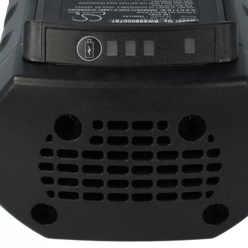 VHBW Bosch Lawn Mower Battery 2 607 336 173, 1600A0022N - 5000 mAh 36 V Li-Ion, Black/Red