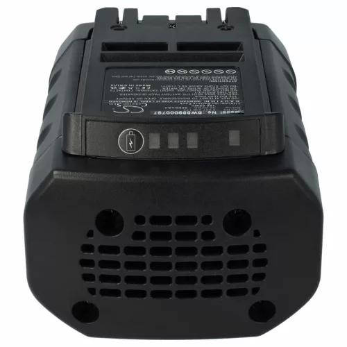 VHBW Bosch Lawn Mower Battery 2 607 336 173, 1600A0022N - 5000 mAh 36 V Li-Ion, Black/Red