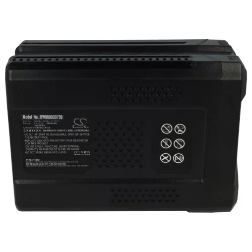 VHBW Greenworks G60B2 Lawn Mower Battery, 60V - 5Ah Li-Ion, 2918307, Black