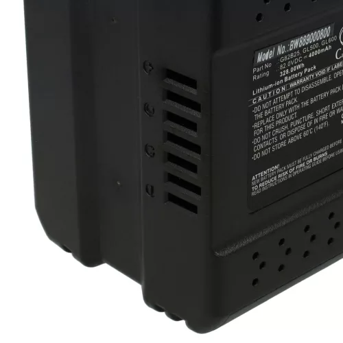 VHBW Greenworks GL500, GL600, G82B25, GL250, GL400 Battery Lawn Mower - 4000 mAh 82 V Li-Ion, Black