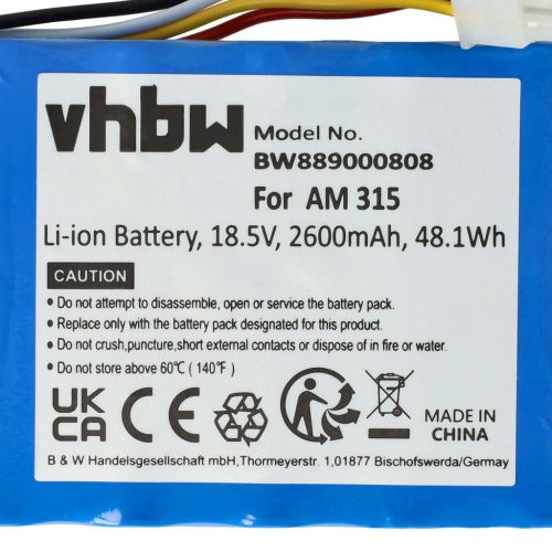 VHBW Lawn Mower Battery for Husqvarna Automower 310 models up to 2018 - 2600 mAh, 18.5 V Li-Ion - Gardening tool