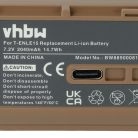 VHBW Nikon EN-EL15, EN-EL15A Akku - 2040 mAh, 7,2 V, Li-Ion mit Informationschip, USB-C-Anschluss