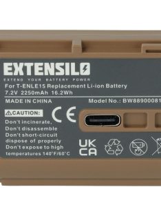   Nikon EN-EL15, EN-EL15b, EN-EL15A elem - 2250 mAh, 7,2 V, Li-Ion információs chippel USB porttal