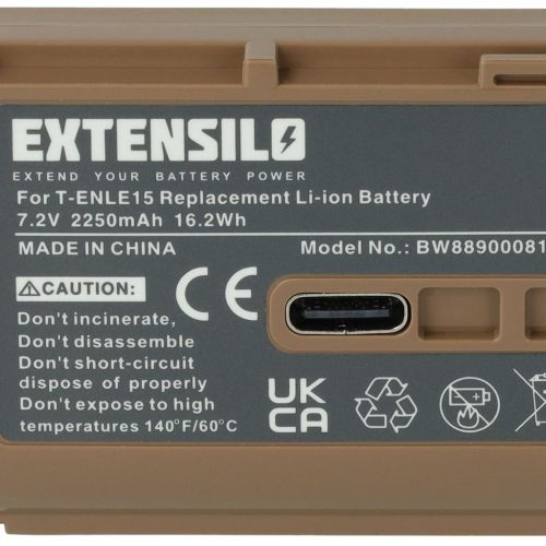 Nikon EN-EL15, EN-EL15b, EN-EL15A elem - 2250 mAh, 7,2 V, Li-Ion információs chippel USB porttal