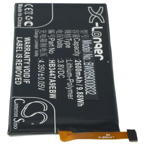 VHBW Mobile Phone Battery Huawei HB3447A9EBW, HB3447A9EBC - 2600 mAh 3.8 V Li-Polymer - Smartphone Battery