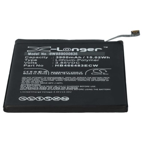 VHBW Mobile Phone Battery for Huawei HB466483ECW - 3900 mAh 3.85 V Li-Polymer - Smartphone Battery