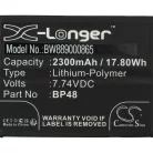 VHBW Mobile Phone Battery for Xiaomi BP48 - 2300 mAh 7.74 V Li-Polymer