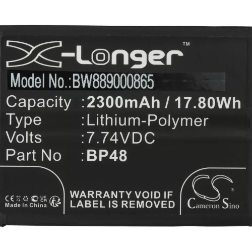 VHBW Mobile Phone Battery for Xiaomi BP48 - 2300 mAh 7.74 V Li-Polymer