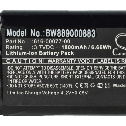 VHBW GPS Akku Garmin Zumo 590, 595 ersetzt 361-00077-00 - 1800 mAh 3,7 V Li-Ion
