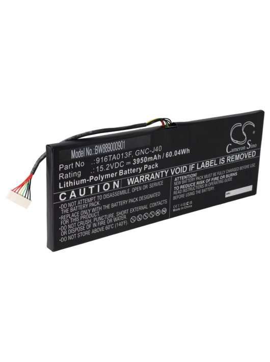 Notebook akkumulátor  Gigabyte 961TA013F - 3950 mAh 15,2 V Li-polimerhez