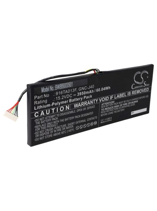 Notebook akkumulátor  Gigabyte 961TA013F - 3950 mAh 15,2 V Li-polymer