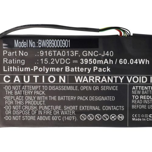VHBW Notebook Battery Gigabyte 961TA013F - 3950 mAh 15.2 V Li-polymer