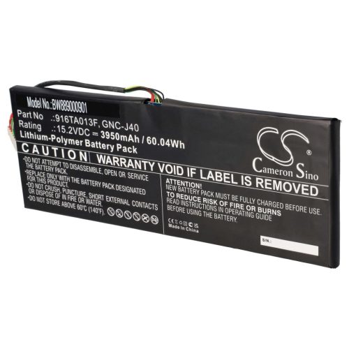 VHBW Notebook Battery Gigabyte 961TA013F - 3950 mAh 15.2 V Li-polymer