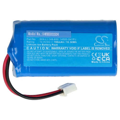 VHBW Akku für Ecovacs 201-1907-0302, 201-2005-0022, 14500-S41PJ - 700 mAh, 14,8 V, Li-Ion