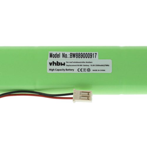 VHBW Shutter Battery Velux 946987, 946930, 946933 - 2500 mAh 10.8 V NiMH