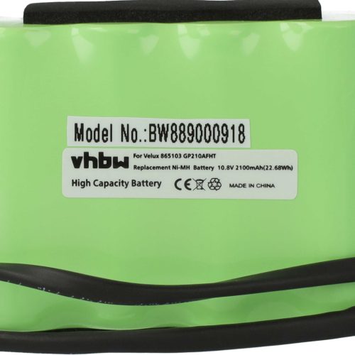 VHBW Rollladen Akku GP210AFHT, GP2100AFHT, 832817, 865103 - 2100 mAh 10,8 V NiMH