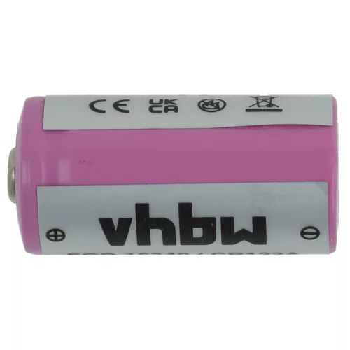 VHBW Universal Battery 16340, DL123A, CR123R, CR17335, EL123AP, CR17345, CR123A - 800 mAh 3.6 V Li-Ion