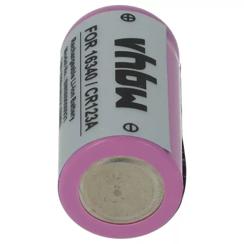 VHBW Universal Battery 16340, DL123A, CR123R, CR17335, EL123AP, CR17345, CR123A - 800 mAh 3.6 V Li-Ion
