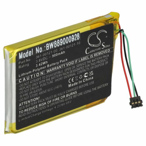 VHBW GPS Nachverfolgungsakku Garmin 361-00121-00, 361-00121-10 - 900 mAh 3,8 V Li-Polymer