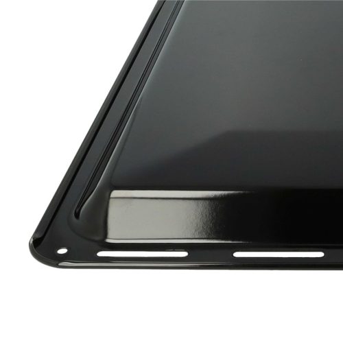 VHBW AEG 3423981020 Tray - 42.2 x 37.6 x 2 cm, Non-Stick Coating, Enamelled Black