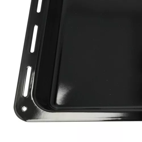 VHBW AEG 3423981020 Baking Tray - 42.2 x 37.6 x 4 cm, Non-Stick Coating, Enamelled Black