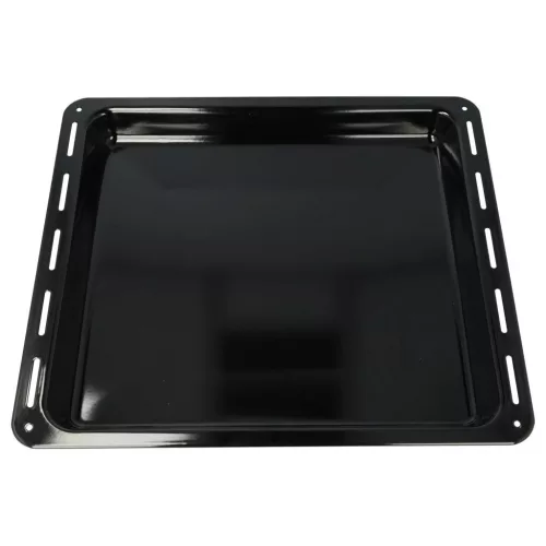 VHBW AEG 3423981020 Baking Tray - 42.2 x 37.6 x 4 cm, Non-Stick Coating, Enamelled Black
