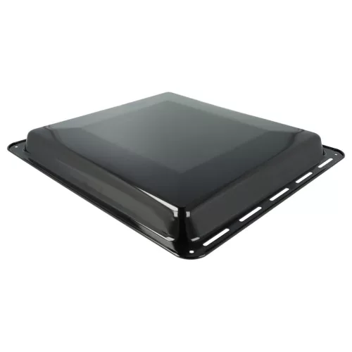 VHBW AEG 3423981020 Baking Tray - 42.2 x 37.6 x 4 cm, Non-Stick Coating, Enamelled Black