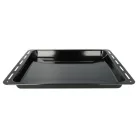 VHBW AEG 3423981020 Baking Tray - 42.2 x 37.6 x 4 cm, Non-Stick Coating, Enamelled Black