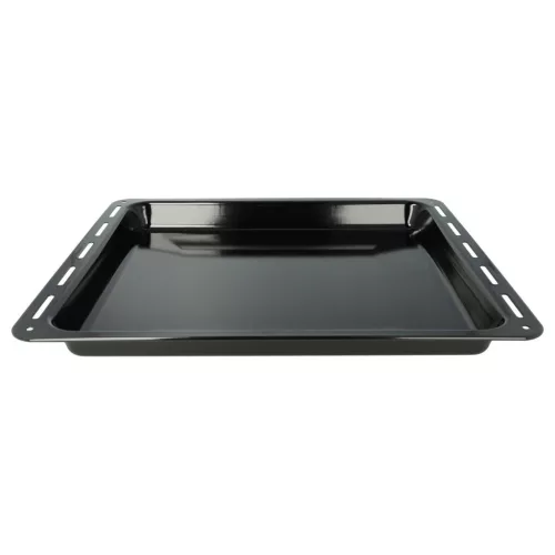 VHBW AEG 3423981020 Baking Tray - 42.2 x 37.6 x 4 cm, Non-Stick Coating, Enamelled Black