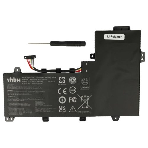 Notebook akkumulátor  Asus C41N1533 (4ICP3/82/120), 0B200-02010200 - 3400 mAh 15,08 V Li-polymer