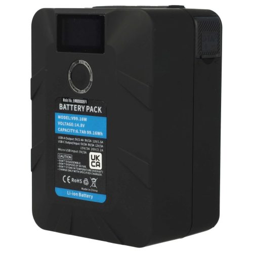 VHBW Akkumulátor Sony BP-150WS, BP-130L, BP-150W, BP-140A - 6700mAh, 14.8V, Li-Ion USB porttal
