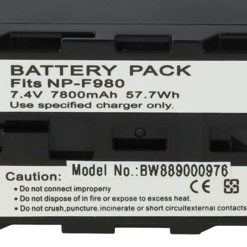 Sony NP-F970, NP-F960, NP-F950, NP-F930 akkumulátor - 7800 mAh, 7,4 V, Li-Ion, USB C aljzattal