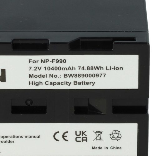VHBW Sony NP-F970, NP-F960, NP-F950, NP-F930 Akku - 10400 mAh, 7,2 V, Li-Ion, mit USB-C-Anschluss