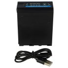 VHBW Sony NP-F970, NP-F960, NP-F950, NP-F930 Akku - 10400 mAh, 7,2 V, Li-Ion, mit USB-C-Anschluss