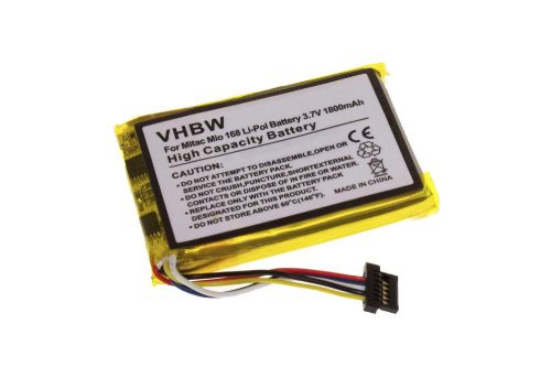 VHBW GPS Battery E3MIO2135211 - 1800 mAh 3.7 V Li-polymer