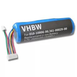   VHBW Dog Training Battery Replacement for Garmin - 2600 mAh 3.7 V Li-Ion